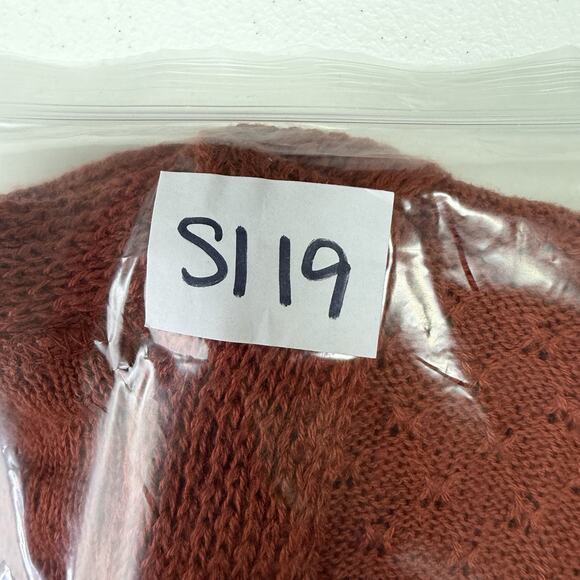 Vintage 70s XS Sweater Vest V-Neck Button Up Burnt Orange Earthy Cottagecore - Picture 9 of 9